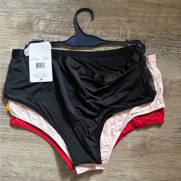 NWT RACHEL Rachel Roy Women's Panties 3-Pack Briefs- Red, Black, Pink - Picture 3 of 4
